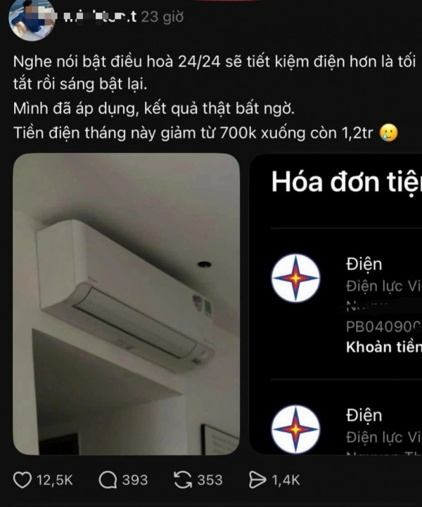 Tranh cãi chuyện bật điều hòa 24/24 giúp tiết kiệm điện? Tranh cãi chuyện bật điều hòa 24/24 giúp tiết kiệm điện?