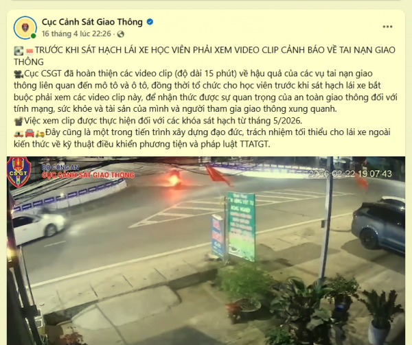 Trước khi thi sát hạch lái xe phải xem clip cảnh báo về tai nạn giao thông Trước khi thi sát hạch lái xe phải xem clip cảnh báo về tai nạn giao thông