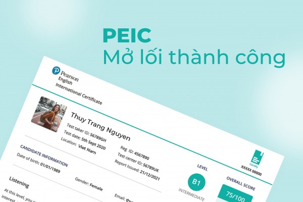 Chứng chỉ tiếng Anh quốc tế PEIC có thêm hình thức thi trên máy tính Chứng chỉ tiếng Anh quốc tế PEIC có thêm hình thức thi trên máy tính